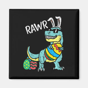 Íman Crianças Páscoa Trex Bunny Rawr Menino Pequeno Pás