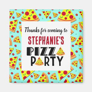 Íman Crianças Pizza Aniversário Obrigado Favor do Parti