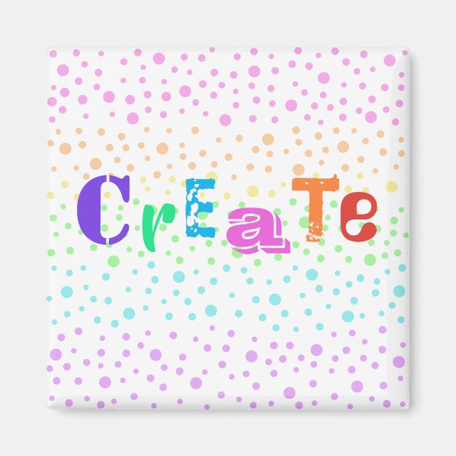 Íman Criar com o Rainbow Bolinhas Magnet (Frente)