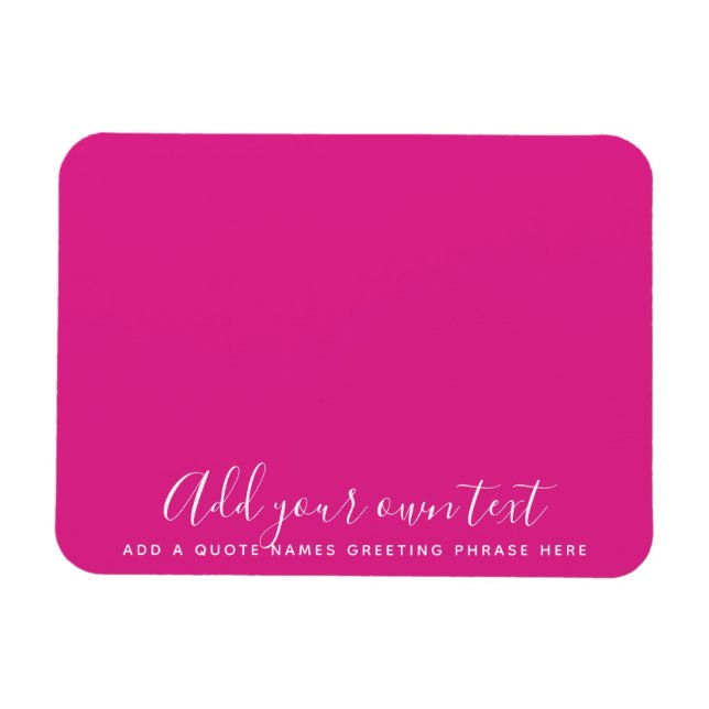 Íman Criar O Próprio Texto Personalizado de PINK CERÍGI (Horizontal)