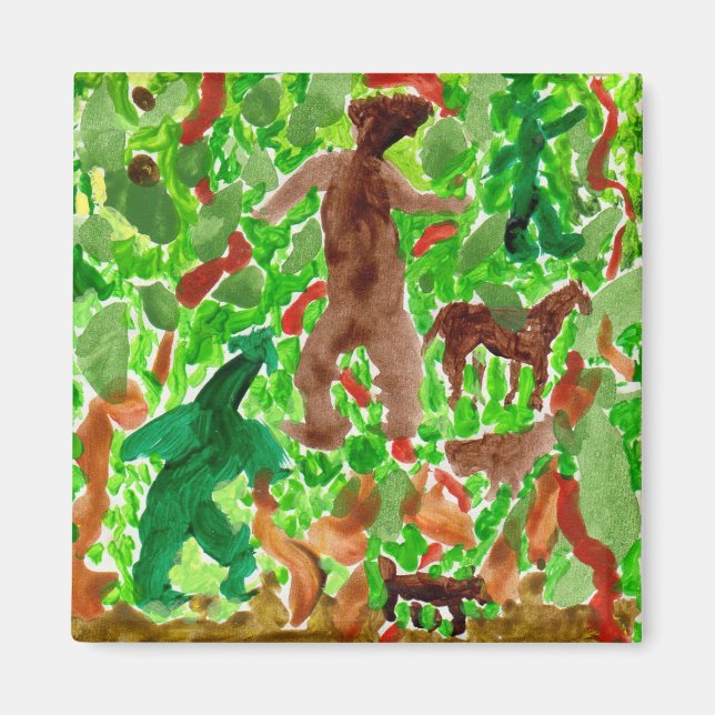 Íman Criaturas no ímã da floresta profunda (Frente)