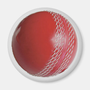 Íman Cricket Ball Red Personalize Com Seu Nome