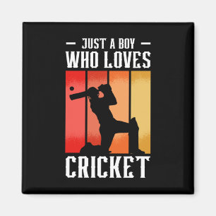 Íman Cricket Ll Jogador De Críquete Apenas Um Menino Qu