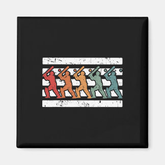 Íman Cricket Player Retro Cricket Lover Cricket