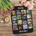 Íman Crie a colagem de fotos monograma da sua família<br><div class="desc">Colagem de fotos da família 16 fotos com ímã. Você pode personalizá-lo e adicionar suas fotos e seu nome mais bonitos. Um ímã muito singular e pessoal.</div>
