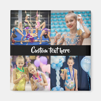 Íman Crie a sua ginástica de colagem de 4 fotos