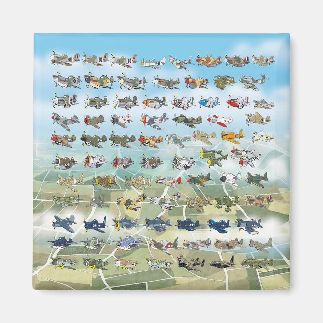 Íman crie a sua própria caricatura de avião (Frente)