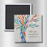 Íman Crie a sua própria citação Inspiracional<br><div class="desc">Este ímã único é decorado com um mosaico colorido Tree of Life design. Adicione a sua citação ou mensagem inspiradora escolhida para personalizá-la. Você pode editar a fonte,  o tamanho da fonte e a cor da fonte. Mosaico original © Michele Davies.</div>