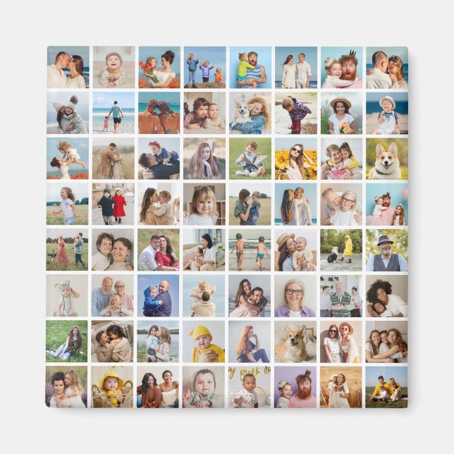 Íman Crie a sua própria Colagem de Fotografias Personal (Frente)