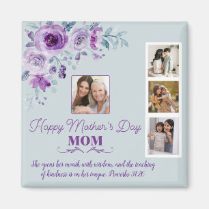 Íman Crie o seu próprio Dia de as mães Collage Floral