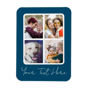 Íman Crie o seu próprio Marinho de Colagem de Fotografi