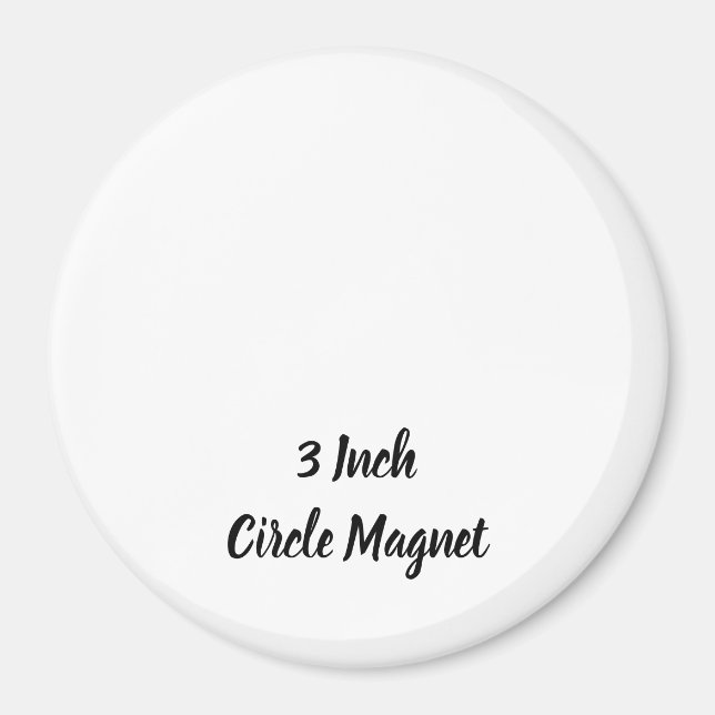 Íman Crie seu círculo personalizado de 3" (Frente)