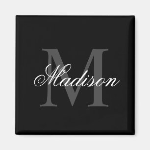 Íman Crie seu nome personalizado Monograma Caligrafia P