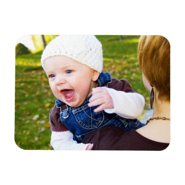 Íman Crie seu próprio bebê Fotografia Magnet Keepsaket (Horizontal)