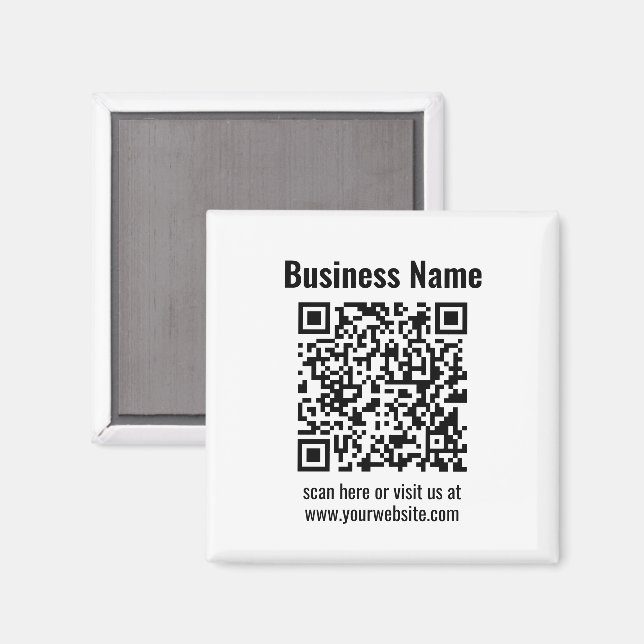Íman Crie seu próprio código QR | Transparente (Front/Back)