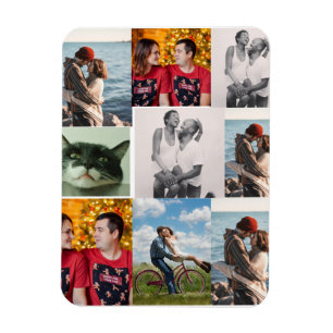 Íman Crie Seu Próprio Colagem Personalizado de 9 Fotos