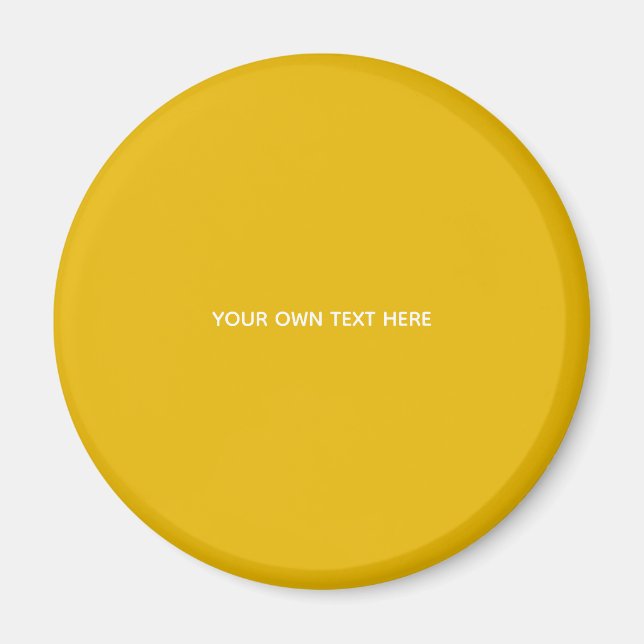 Íman Crie Seu Próprio Design Amarelo Personalizado (Frente)