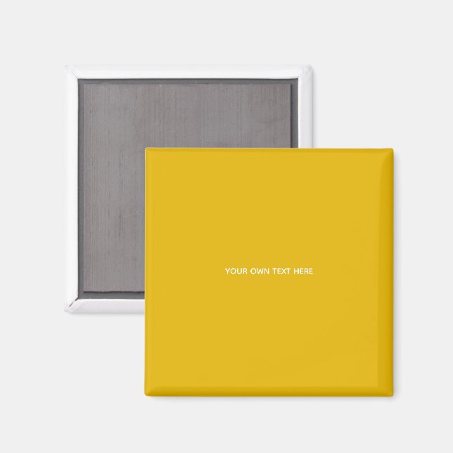 Íman Crie Seu Próprio Design Amarelo Personalizado (Front/Back)