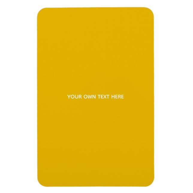 Íman Crie Seu Próprio Design Amarelo Personalizado (Vertical)