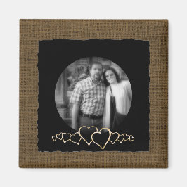 Íman CRIE seu próprio | Foto rustic personalizada