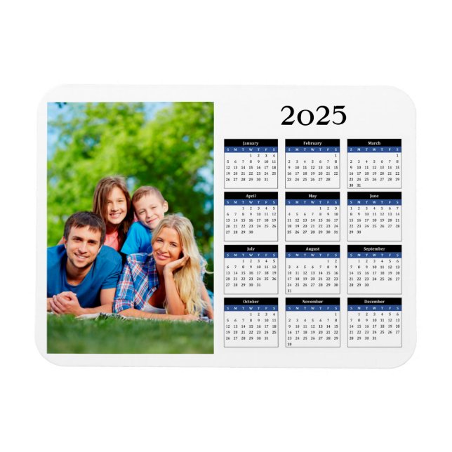Íman Crie seu próprio ímã de calendário fotográfico 202 (Horizontal)
