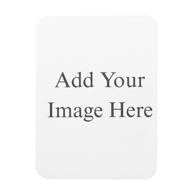 Íman Crie Seu Próprio Ímã de Foto Flexível Branco (Vertical)