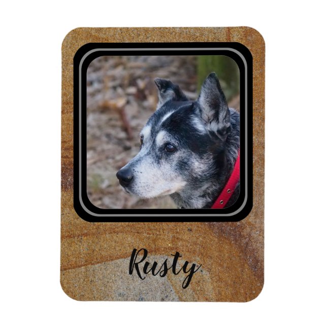 Íman Crie seu próprio ímã de fotos de estimação (Vertical)