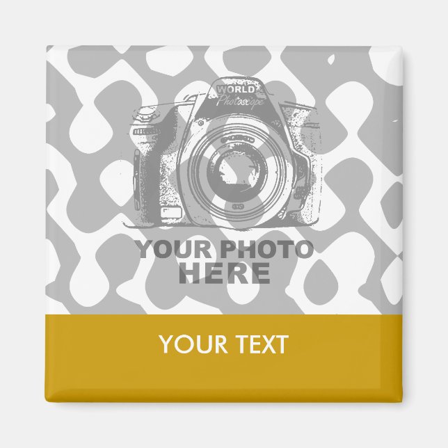 Íman Crie seu próprio ímã quadrado na horizontal (Frente)