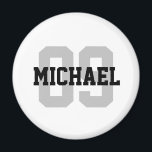 Íman Crie seu próprio número de nome personalizado<br><div class="desc">Crie seu próprio nome personalizado Número de ímã</div>