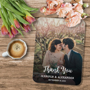 Íman Crie seu próprio Obrigado Casamento foto rústico