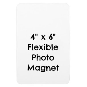 Íman Crie sua Foto Flexível Personalizada de 4" x 6"