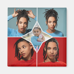 Íman Crie Sua Própria Colagem de 5 Fotos