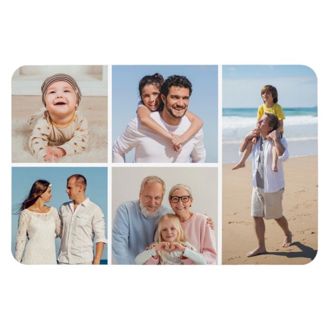 Íman Crie sua própria colagem de fotos (Horizontal)