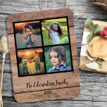 Íman Crie sua própria colagem de fotos da família rusti<br><div class="desc">Imagem fotográfica com a colagem personalizada de fotos da Família sobre o fundo do celeiro russo Adicione suas próprias fotos pessoais para personalizar o ímã e seu próprio texto. Se precisar de ajuda,  entre em contato comigo.</div>