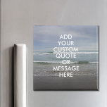 Íman Crie sua própria cotação<br><div class="desc">Crie seu próprio ímã de cotação personalizado. Personalize este ímã com a tipografia moderna e a paisagem das ondas oceânicas.</div>