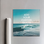 Íman Crie sua própria cotação<br><div class="desc">Crie seu próprio ímã de cotação personalizado. Personalize este ímã com a tipografia moderna e a paisagem das ondas oceânicas.</div>