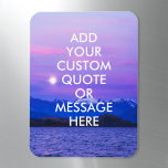 Íman Crie sua própria cotação<br><div class="desc">Crie seu próprio ímã de cotação personalizado. Personalize este ímã com a tipografia minimalista moderna e a paisagem do pôr do sol.</div>