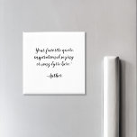 Íman Crie sua própria cotação personalizada de script E<br><div class="desc">Crie seu próprio ímã de cotação personalizado. Apresenta a tipografia elegante minimalista do guião.</div>