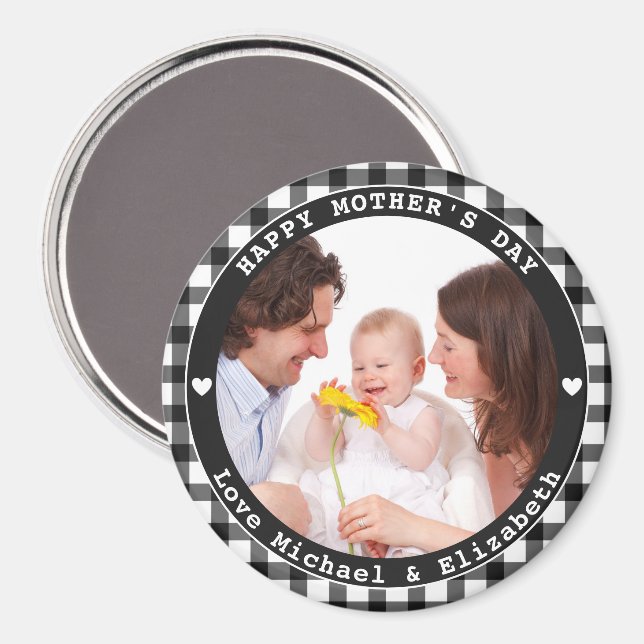 Íman Crie sua própria foto da família de Dias de as mãe (Front/Back)