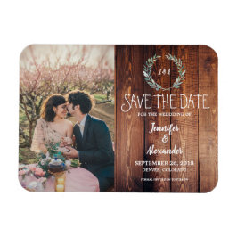 Íman Crie sua própria foto de monograma de madeira russ