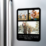 Íman Crie sua própria Foto e Cotação Personalizada 3<br><div class="desc">Crie sua própria foto personalizada e o ímã de citação. Apresenta três de suas fotos e texto personalizado em tipografia minimalista da máquina de escrever.</div>