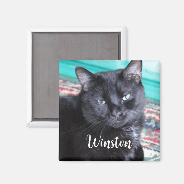 Íman Crie sua própria foto e nome personalizados (Front/Back)