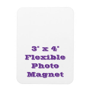 Íman Crie sua própria Foto Flexível 3" x 4" exclusiva