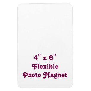 Íman Crie sua própria foto flexível única de 4" x 6"