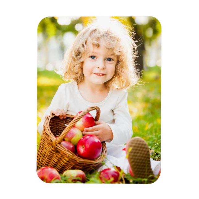 Íman Crie Sua Própria Foto Infantil Personalizada (Vertical)