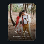 Íman Crie sua própria foto Obrigado Casamento<br><div class="desc">Design da sua própria foto Obrigado Cartão magnético de casamento. Imagem elegante para agradecer aos convidados do casamento. Você pode adicionar sua própria foto,  adicionar seu próprio texto e nomes.</div>