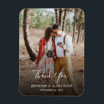 Íman Crie sua própria foto Obrigado Casamento<br><div class="desc">Design da sua própria foto Obrigado Cartão magnético de casamento. Imagem elegante para agradecer aos convidados do casamento. Você pode adicionar sua própria foto,  adicionar seu próprio texto e nomes.</div>