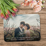 Íman Crie sua própria foto Obrigado casamento<br><div class="desc">Crie sua própria foto elegante,  obrigado,  Magnet de casamento. Um favor de casamento elegante para seus convidados de casamento. Adicione sua foto,  nomes e data para personalizar.</div>
