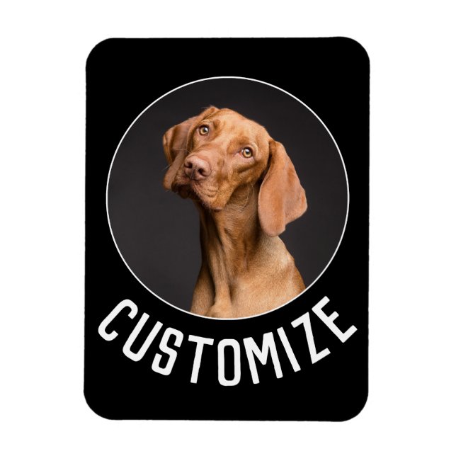 Íman Crie sua própria foto ou imagem e texto (Vertical)