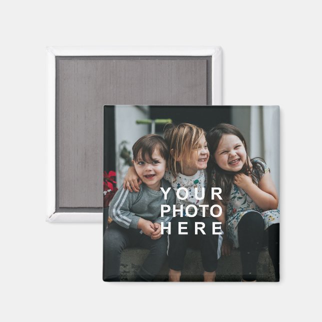 Íman Crie Sua Própria Foto Personalizada (Front/Back)